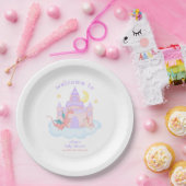 Niedlich Märchendrache Unicorn Kinderdusche Herzli Pappteller (Party)