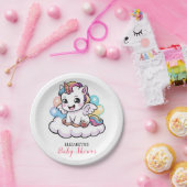 Niedlich Märchendusche Unicorn Pappteller (Party)