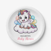 Niedlich Märchendusche Unicorn Pappteller (Vorderseite)