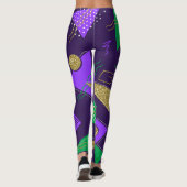 Niedlich Mardi Gra-Muster Leggings (Rückseite)