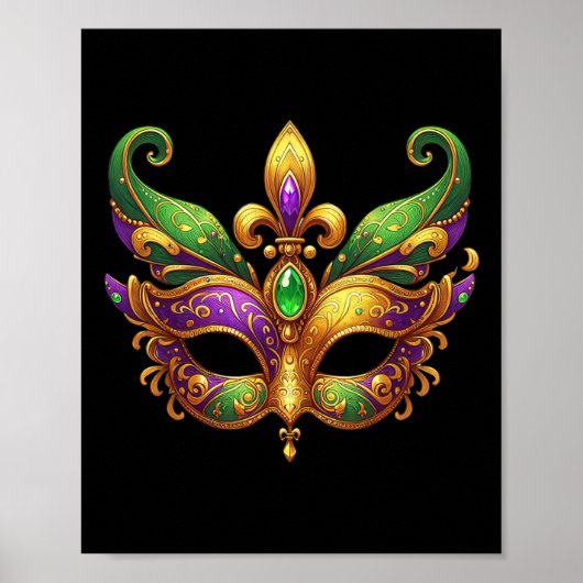 Niedlich Mardi Gras Mask Fun 2025 Mardi Gras Party Poster (Vorne)