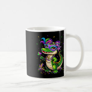 Niedlich Mardigator Mardi Gras Alligator Kostümmäd Kaffeetasse