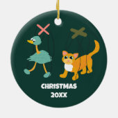 Niedlich Marionette Puppets Puppeteers Personalisi Keramik Ornament (Hinten)