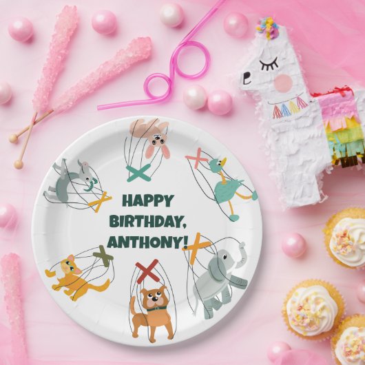 Niedlich Marionettes Puppet Show Themed Kindergebu Pappteller (Party)