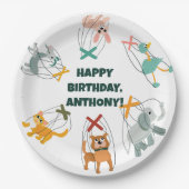 Niedlich Marionettes Puppet Show Themed Kindergebu Pappteller (Vorderseite)