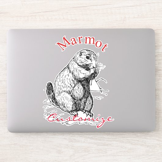 Niedlich Marmot Animal Thunder_Cove Aufkleber (Computer)