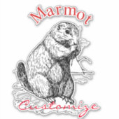 Niedlich Marmot Animal Thunder_Cove Aufkleber (Vorderseite)