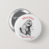 Niedlich Marmot Animal Thunder_Cove Button (Vorne & Hinten)