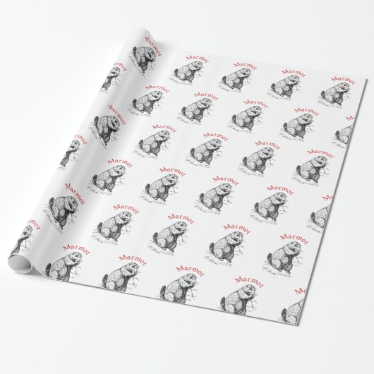 Niedlich Marmot Animal Thunder_Cove Geschenkpapier (Ungerollt)