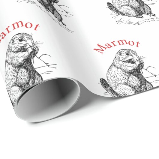 Niedlich Marmot Animal Thunder_Cove Geschenkpapier (Rolleneckpunkt)