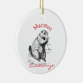 Niedlich Marmot Animal Thunder_Cove Keramik Ornament (Rechts)