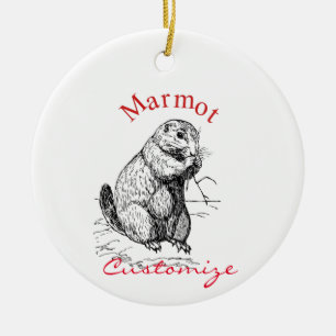 Niedlich Marmot Animal Thunder_Cove Keramik Ornament