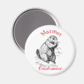 Niedlich Marmot Animal Thunder_Cove Magnet (Vorderseite/Rückseite)