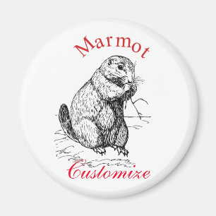 Niedlich Marmot Animal Thunder_Cove Magnet