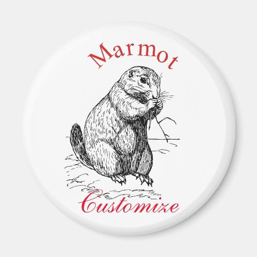 Niedlich Marmot Animal Thunder_Cove Magnet (Vorne)