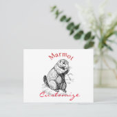 Niedlich Marmot Animal Thunder_Cove Postkarte (Stehend Vorderseite)