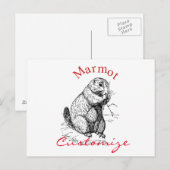Niedlich Marmot Animal Thunder_Cove Postkarte (Vorne/Hinten)