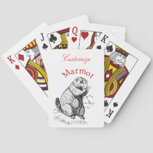 Niedlich Marmot Animal Thunder_Cove Spielkarten