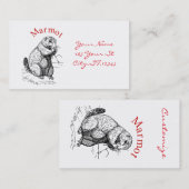 Niedlich Marmot Animal Thunder_Cove Visitenkarte (Vorne/Hinten)