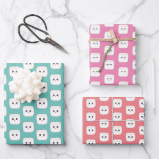 Niedlich Marshmallows Geschenkpapier Set