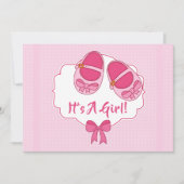 Niedlich "Mary Janes" Es ist eine MädchenBaby-Dusc Einladung (Vorderseite)