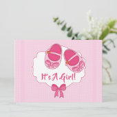 Niedlich "Mary Janes" Es ist eine MädchenBaby-Dusc Einladung (Stehend Vorderseite)