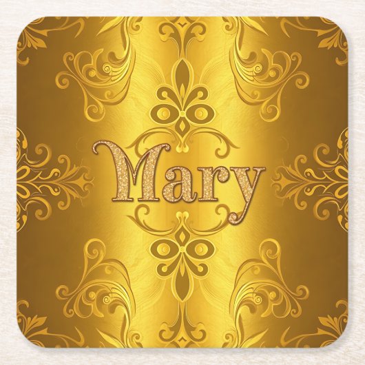 Niedlich Mary Name Gold Foil Untersetzer (Vorderseite)