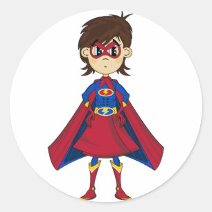 Niedlich Masked Superhero Girl Sticker