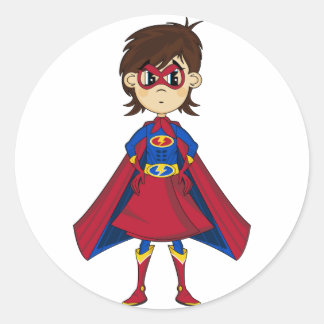 Niedlich Masked Superhero Girl Sticker