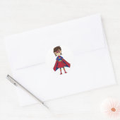 Niedlich Masked Superhero Girl Sticker (Umschlag)