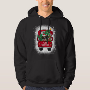Niedlich Mastiff Dog Red Truck Frohe Weihnachtsble Hoodie