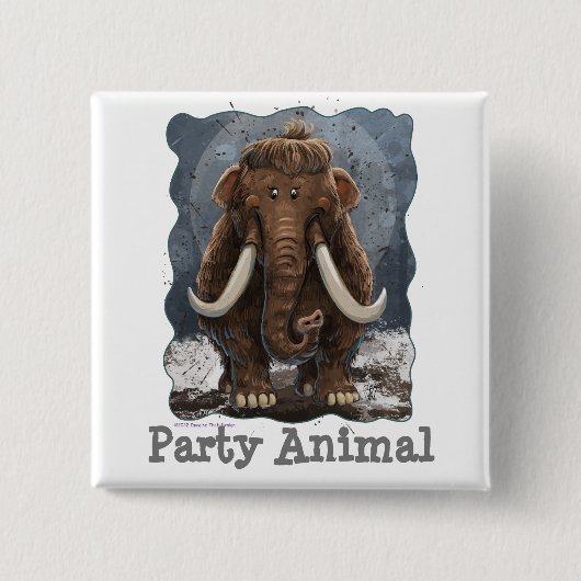 Niedlich Mastodon Button (Vorderseite)