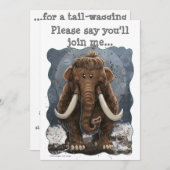 Niedlich Mastodon Einladung (Vorne/Hinten)