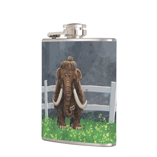 Niedlich Mastodon Flachmann (Links)