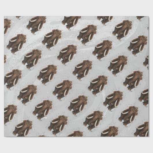 Niedlich Mastodon Geschenkpapier (Flach)