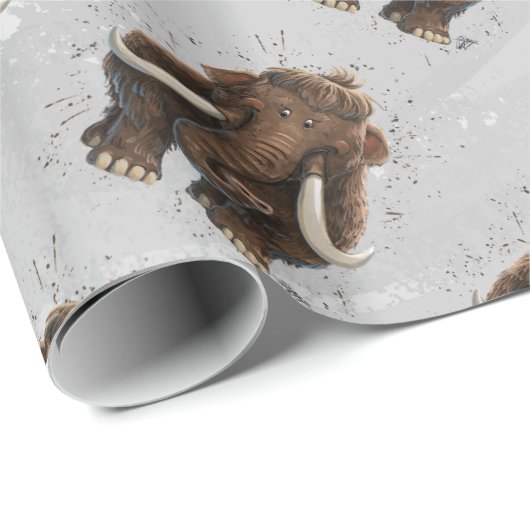 Niedlich Mastodon Geschenkpapier (Rolleneckpunkt)