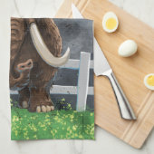 Niedlich Mastodon Geschirrtuch (Viertel Falte)