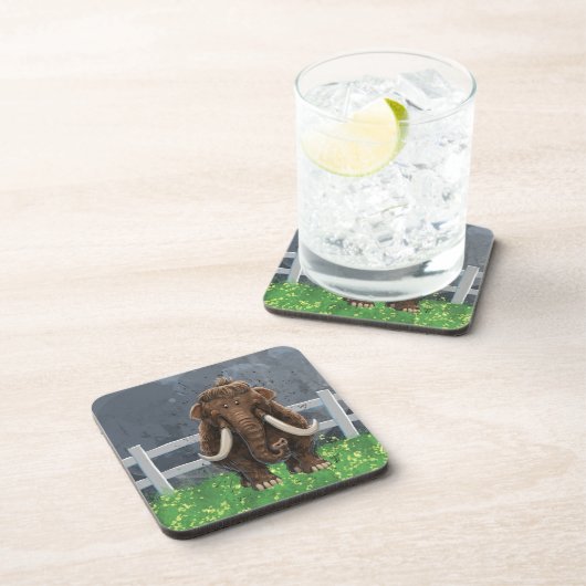 Niedlich Mastodon Getränkeuntersetzer (Rechte Seite)