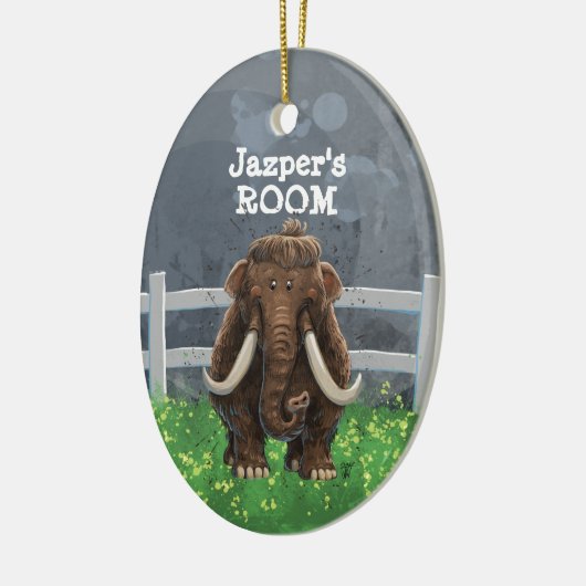 Niedlich Mastodon Keramik Ornament (Links)