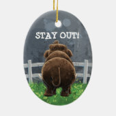 Niedlich Mastodon Keramik Ornament (Hinten)