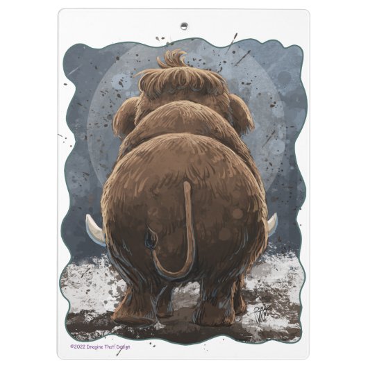 Niedlich Mastodon Klemmbrett (Rückseite)