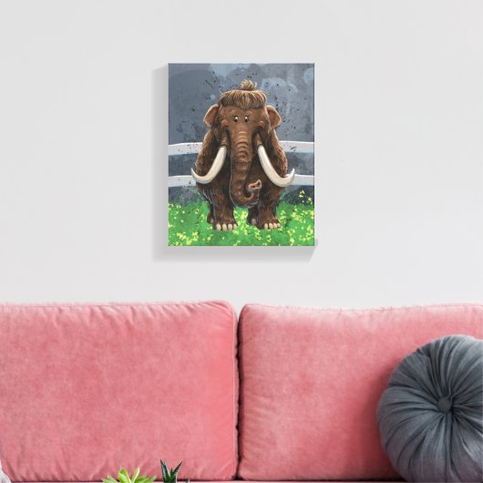 Niedlich Mastodon Leinwanddruck (Insitu (Wohnzimmer))