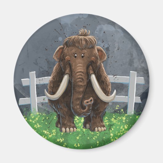 Niedlich Mastodon Magnet (Vorne)