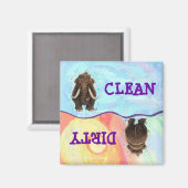 Niedlich Mastodon Magnet (Vorderseite/Rückseite)