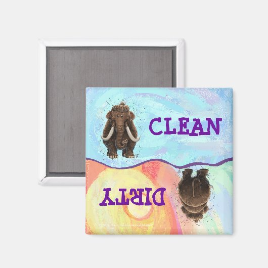 Niedlich Mastodon Magnet (Vorderseite/Rückseite)