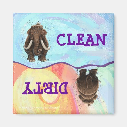 Niedlich Mastodon Magnet (Vorne)