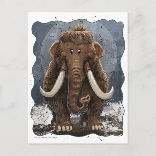 Niedlich Mastodon Postkarte (Vorderseite)