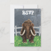 Niedlich Mastodon RSVP Karte (Vorderseite)