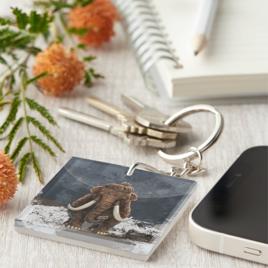 Niedlich Mastodon Schlüsselanhänger (Vorderseite rechts)