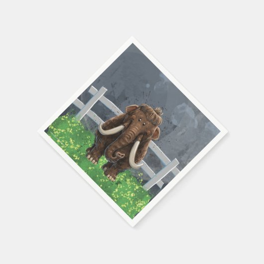 Niedlich Mastodon Serviette (Ecke)